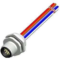 RS PRO M12 Rundsteckverbinder Stecker 12-polig / 1, Elektronikkabel + Stecker