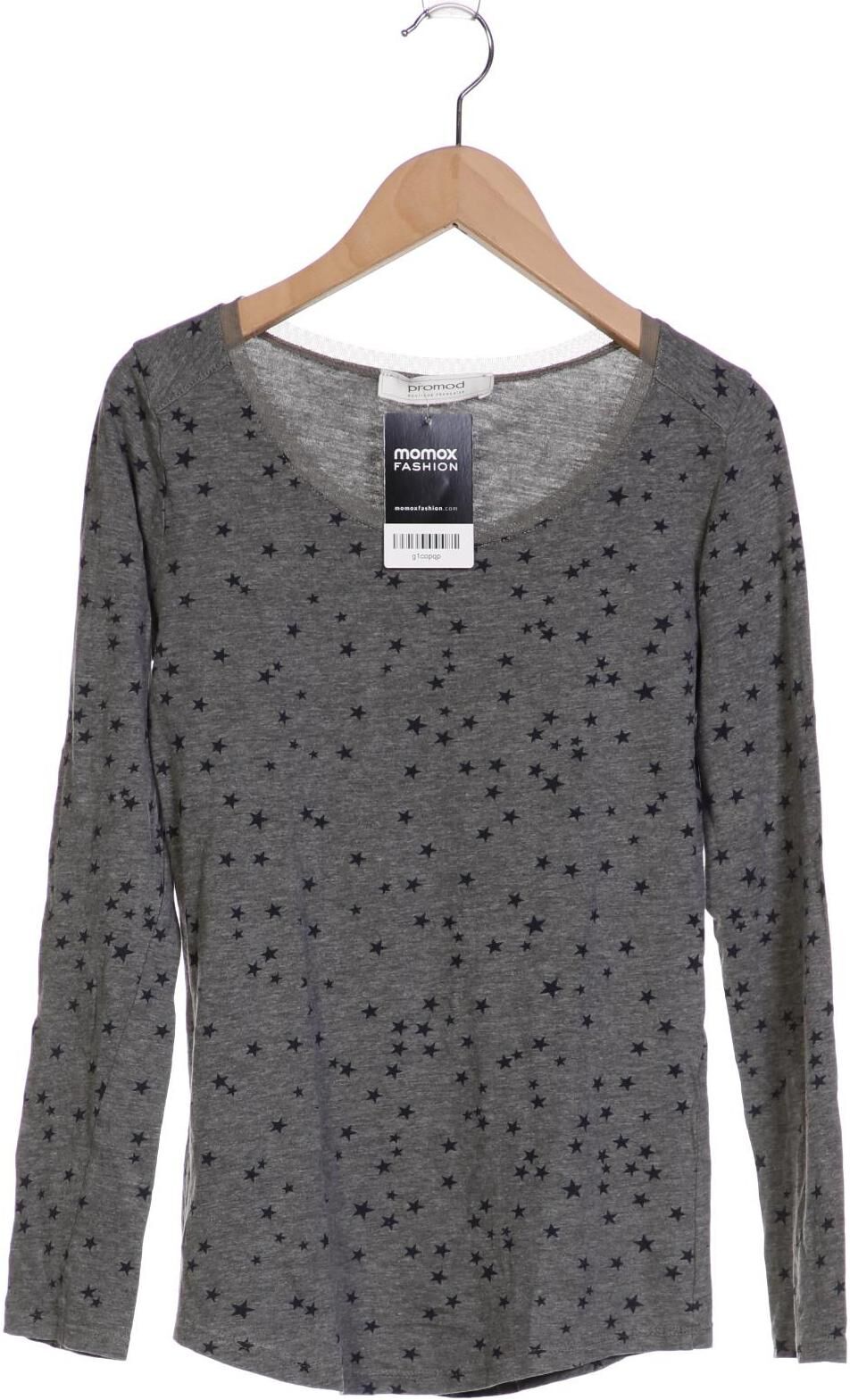 Promod Damen Langarmshirt, Grau, Gr. XS, kein / Etikett - Second Hand