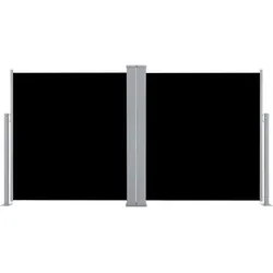 Helloshop26 - Ausziehbare Seitenmarkise/Sichtschutz für Terrasse Garten Balkon 120 x 600 cm schwarz 02_0007431
