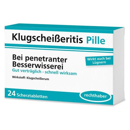 Fasnacht Scherztabletten Klugscheisseritis Pille (10800400)