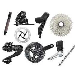 SHIMANO 105 Di2 R7170 Komplettgruppe 2x12 | Kurbellänge 175 mm 50-34T