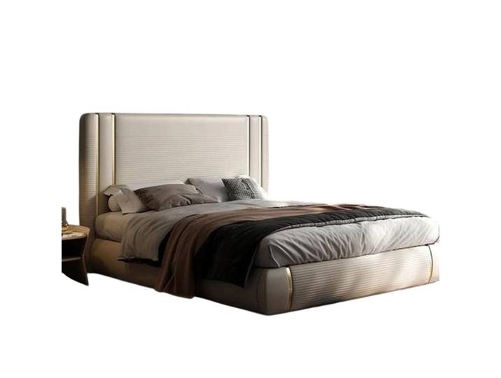 JVmoebel Polsterbett Beiges Polsterbett mit eleganter Polsterung für modernes Wohnen, Made in Europe