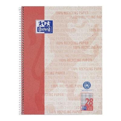 OXFORD Recycling Collegeblock A4+ (220 x 295 mm) 80 Blatt kariert mit Doppelrand