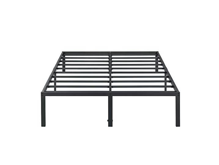 Olee sleep 45cm Stabiler Stahlbett / Stahl-Lattenrost / Anti-Rutsch-Unterstützung / Matratzenunterbau / Metallbett / Bettrahmen / Bett / 160 x 200cm / Queen / Schwarz / Metall