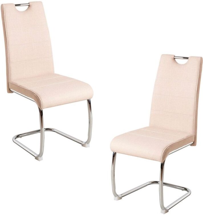 RegalosMiguel Pack 2 Sillas Hallen Tela - Beige