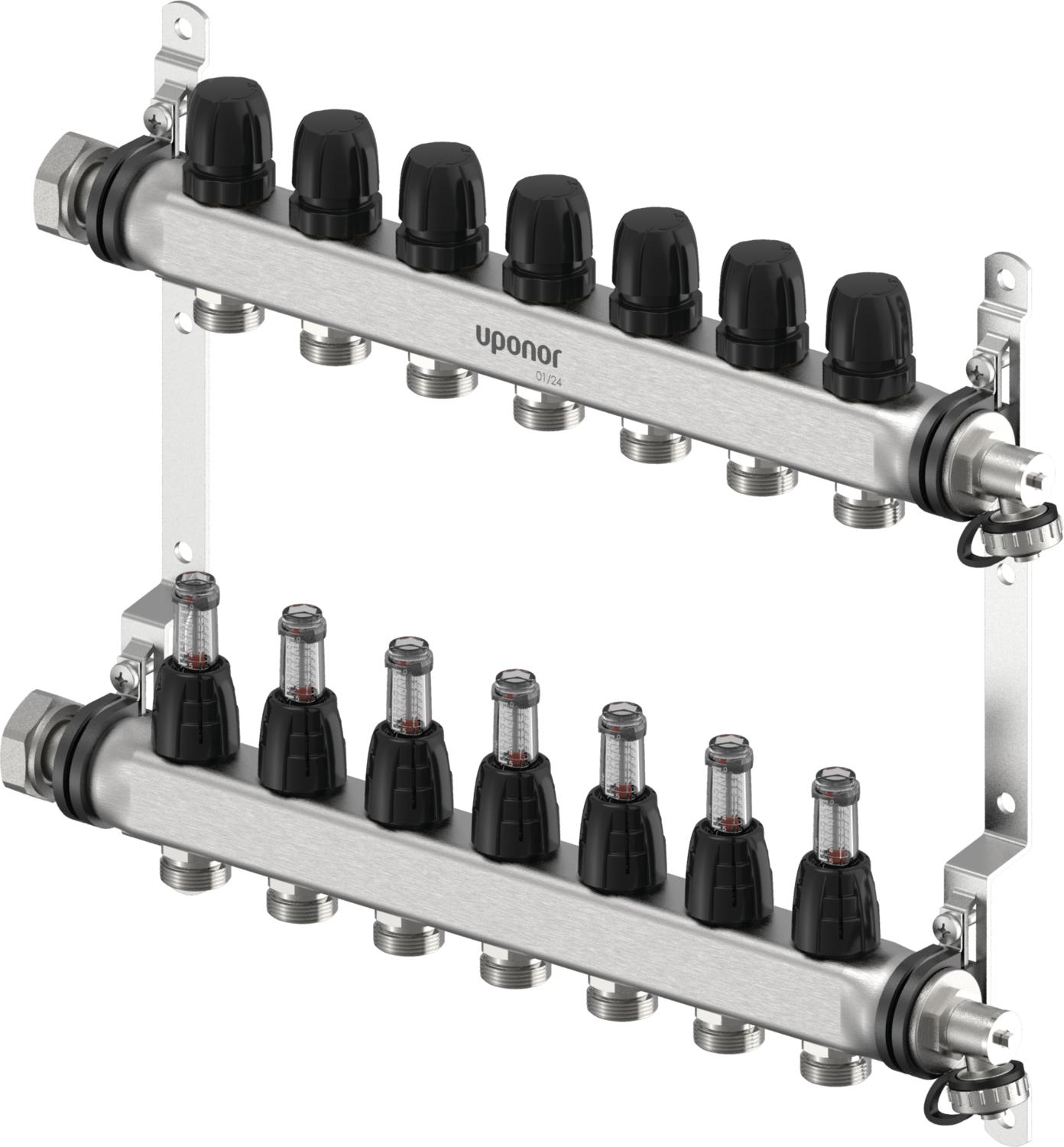 Collecteur de circuit de chauffage Uponor Vario S 1140838 7 x G 3/4