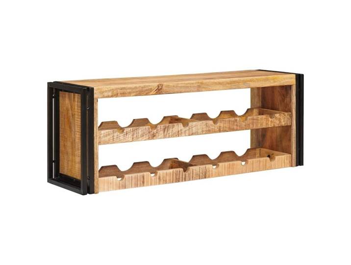 vidaXL Weinregal Weinregal Braun 120 x 45 x 33 cm Massives grobes holz, 1-tlg.
