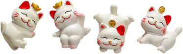 Inspire Picks Miniature Cat Figurine Decor Cute 3D Desk & Shelf Animal Ornament style D