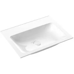 Emco Asis Mineralguss-Gäste-Waschtisch 957711460 weiß, Ø 600 mm, ohne Überlauf, ohne Hahnloch