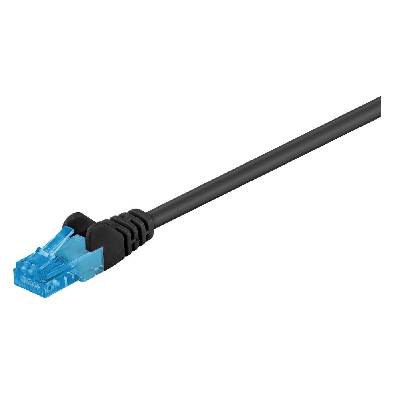 Goobay 55406 Netzwerkkabel 1 m Cat6a U/UTP (UTP) Schwarz (U/UTP, CAT6a, 1 m) (55406)