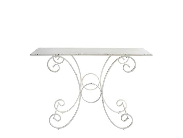 Table de jardin rectangulaire en métal - 120 x 40 x 81 cm