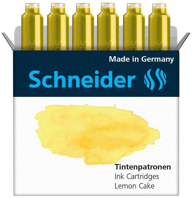 Schneider Tintenpatronen für Füller Lemon Cake 166125