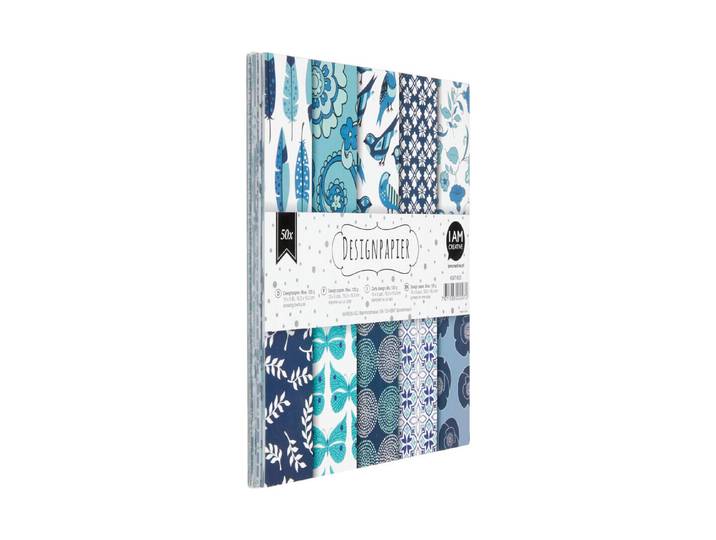 I AM Creative Design Papier-Set Blue 15.2 × 15.2 cm 50 Stück