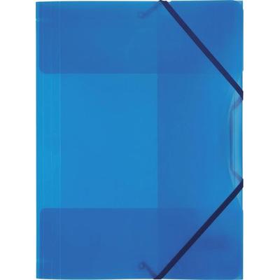 Folia Sammelmappe aus Kunststoff mit Gummiband, DIN A4, transparent, farbig sortiert
