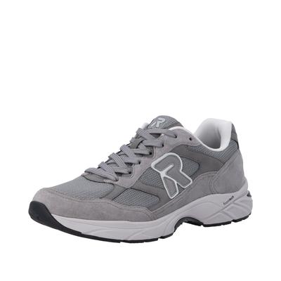 Sneaker RIEKER SPORT, Herren, Gr. 41, grau, Leder, Textil, Schuhe Sneaker, Schnürschuh, Halbschuh, Sportschuh