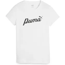 Puma, Damen, Sportshirt, ESS+ Script Tee (M), Weiss
