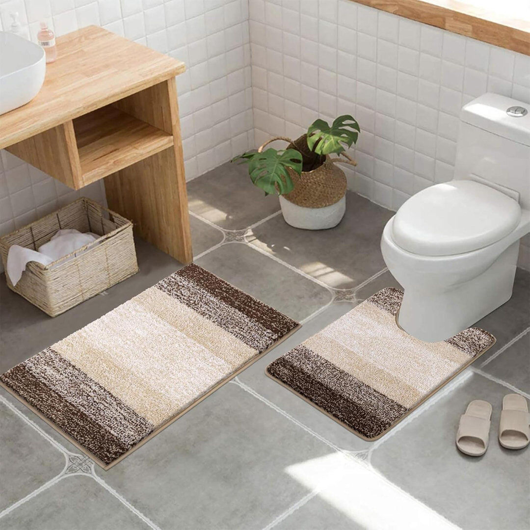 East Urban Home Bath Mat Taupe 50cm W
