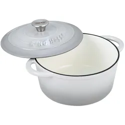 Kinghoff Cast iron pot 21cm KH-1520, Pfanne + Kochtopf, Grau