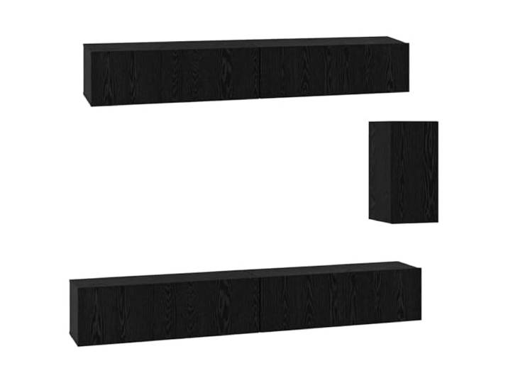 LMTYOENFG Wand-TV-Schrank 3-Teilig Hängeboard Schwarz Eichen-Optik Dreiteiliges Hänge-Lowboard Set für Wohnzimmer und Schlafzimmer, bietet flexiblen Stauraum und modernes Design.