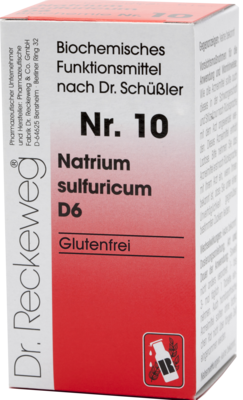Dr.RECKEWEG & Co. GmbH BIOCHEMIE 10 Natrium sulfuricum D 6 Tabletten 200 St 03886671