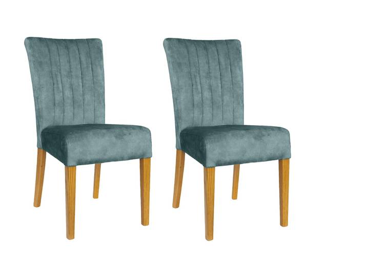 4-Fussstuhl HOME AFFAIRE, bunt (natur geölt, gruen 72, natur, terra 72), B:46cm H:93cm T:64cm, Massivholz, Polyester, Stühle, 4-Fussstuhl, vertikale Nähte in der Rückenlehne