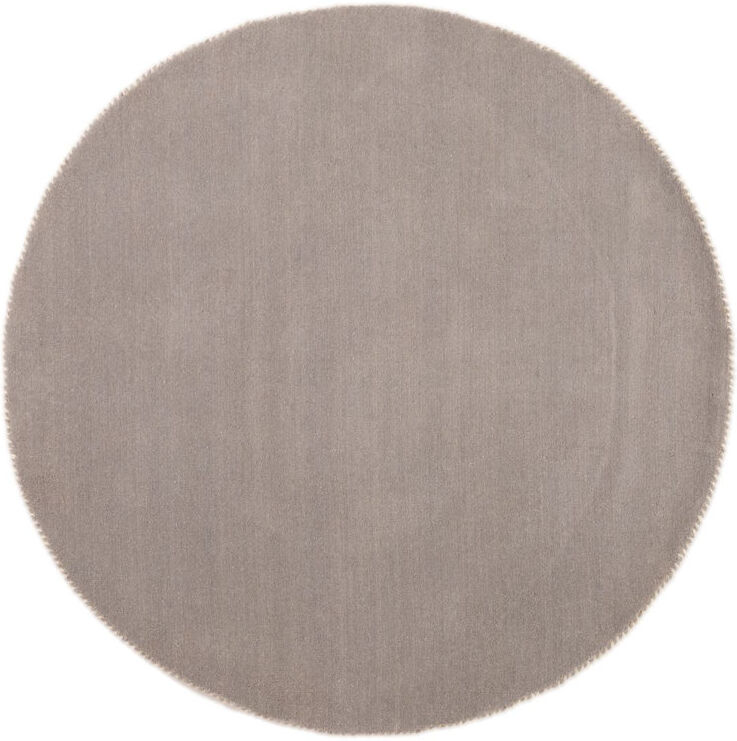 Carpetfine Wool Hand Woven Area Rug Light gray Round 150cm