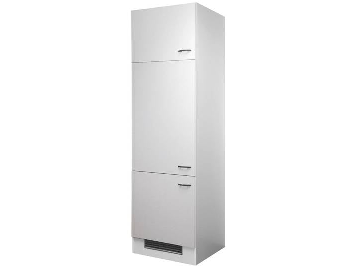 FlexWell Geräteumbauschrank, Weiß, 3 Fächer, 60x200x57 cm, Made in Germany, individuell planbar, Küchen, Küchenmöbel, Küchenschränke, Geräteumbauschränke