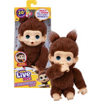 Little Live Pets - My Baby Monkey Minis Brown Cherri, Kuscheltier