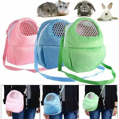 Inspired Finds Breathable Small Pet Travel Carrier Bag Rabbit, Hamster & Guinea Pig Warm Hand Held Pouch pink l
