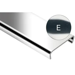 Schlüter Systems DESIGNLINE-E Dekorprofil Edelstahl V2A edelstahl Höhe: 6 mm Breite: 25 mm Länge: 2,5 m