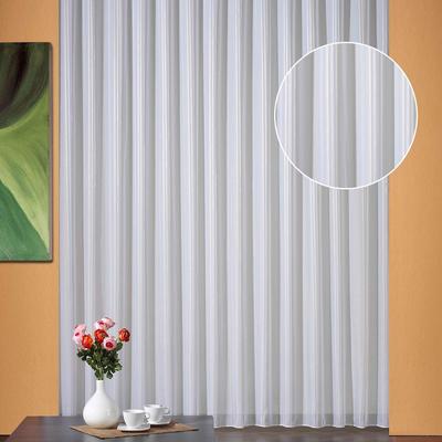 Gardine WECKBRODT "Breslau, 1 Stück, halbtransparent, Effektfäden" Gr. 18, beige (cremeweiß), B:600cm H:175cm, Sablé, Polyester, Gardinen, Gardine, Websablè, halbtransparent, Effektfäden, Beschwerungsband, Store