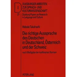 Die richtige Aussprache des Deutschen in Deutschland, Österreich und der Schweiz, Fachbücher von Hideaki Takahashi