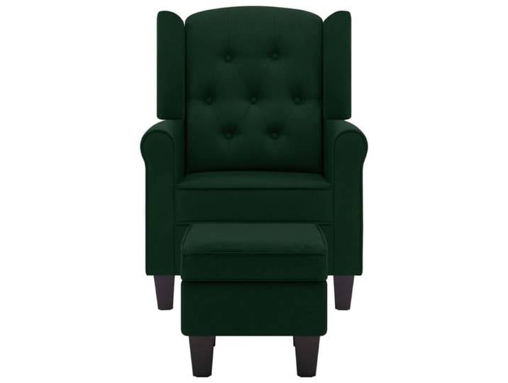 Vert Siège/Fauteuil - ZENCORE® 68x78x94cm - Fauteuil avec repose-pied - Vert foncé - Tissu Top699613331