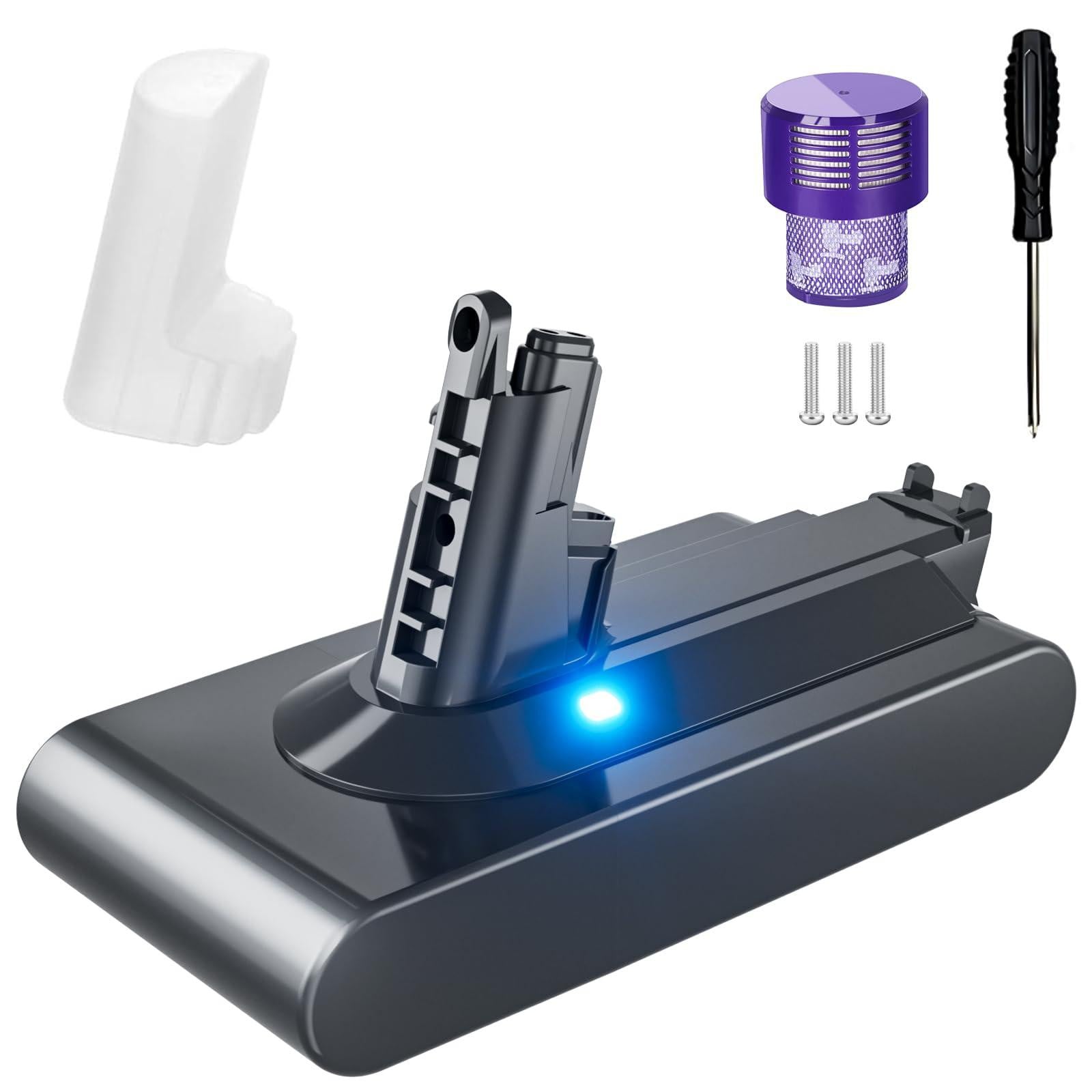 Dripio Vervangingsaccu voor Dyson V11 met schroefverbinding en accessoires, 695 gram