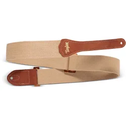 Taylor GS Mini Strap Tan Cotton 2" Amber Buckle - Gitarrengurt