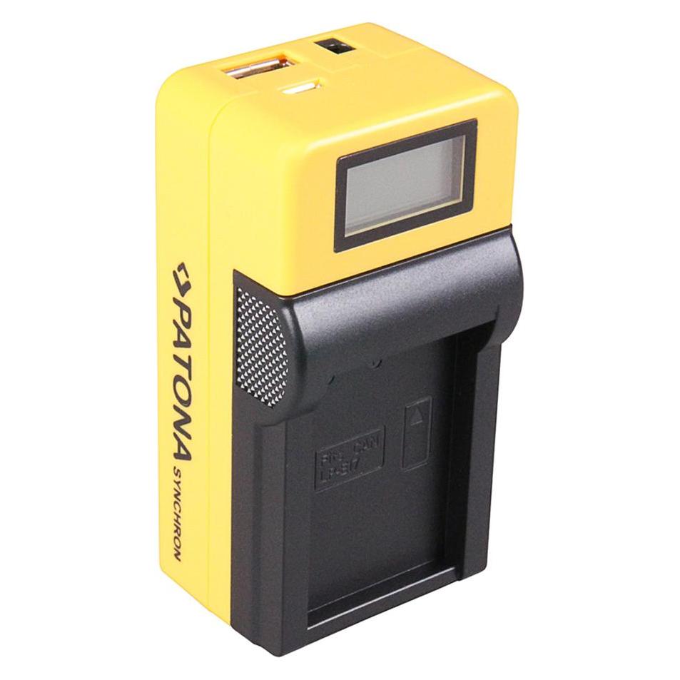 Patona Synchron USB Ladegerät f. Canon LPE17 EOS 750D 760D 8000D mit LCD-Display (Kamera Akku Ladegerät) (34356293)