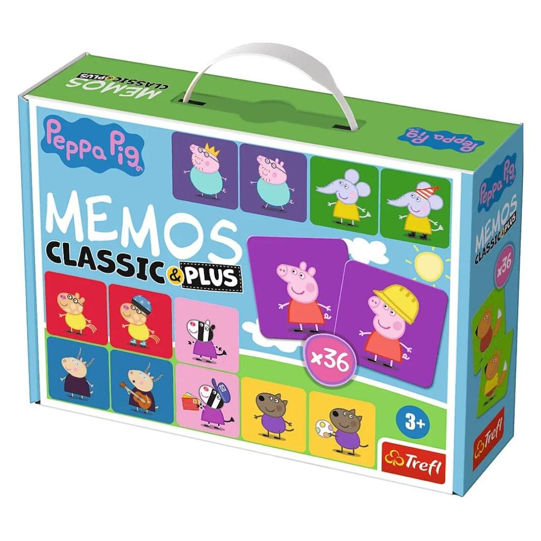 Trefl educational game for children "Memos Classic & plus Peppa Pig 02270". (Deutsch, 1 - 4 Spieler) (2270)