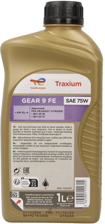 Getriebeöl TotalEnergies 2214244 TRAXIUM 75W 1L