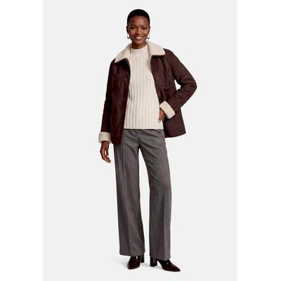 Canvasjacke ZERO "Damen mit aufgesetzten Taschen", Damen, Gr. 38, braun (patch braun, beige), Obermaterial: 100% Polyester, aufgeraut, gerade, Jacken