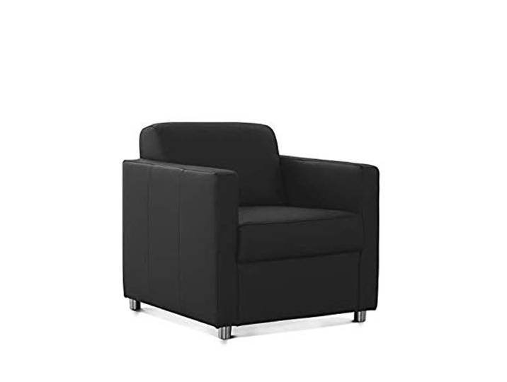 CAVADORE Corianne Sessel, mit Federkern, Ledersessel Design, 78 x 80 x 83, Echtleder: schwarz