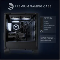 Sedatech Expert Gaming PC - UCCQ106I2I1HF (500 GB, 16 GB), PC, Schwarz