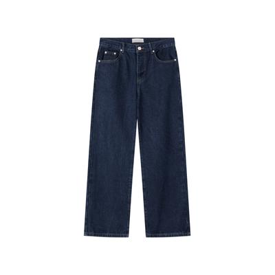 Loose-fit-Jeans ANOTHER COTTON LAB "Another Cotton Lab Another Indigo Jeans", Damen, Gr. XXL, US-Größen, blau (indigo), 100% Baumwolle, unifarben, Jeans