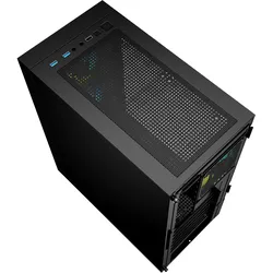 Gembird computer case Fornax 4000 ARGB (ATX, ITX, mATX), PC Gehäuse, Schwarz