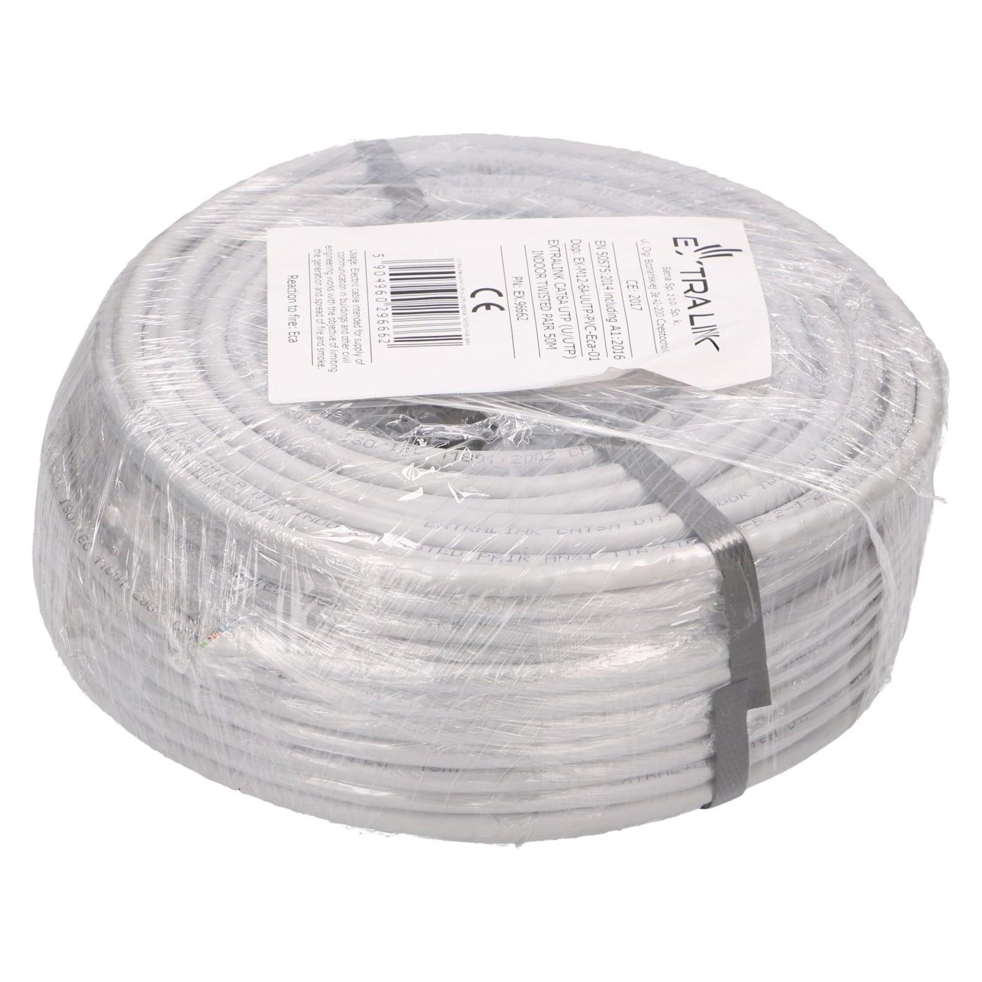 Extralink CAT6A UTP (U/UTP) INDOOR TWISTED PAIR 50M (U/UTP, CAT6a, 50 m) (EX.96662)