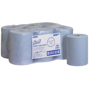 Scott Handtuchrollen Slimroll 6658, 1-lagig, Airflex, blau, 19,8cm x 165m, 6 Rollen