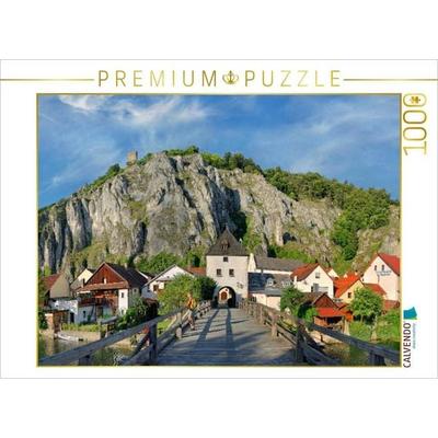 CALVENDO Puzzle Holzbrücke von Essing im Altmühltal | 1000 Teile Lege-Größe 64x48cm Foto-Puzzle für glückliche Stunden