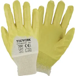 Tecwerk Handschuhe Lippe Gr.7 gelb Nitrilbeschichtung EN 388 PSA II