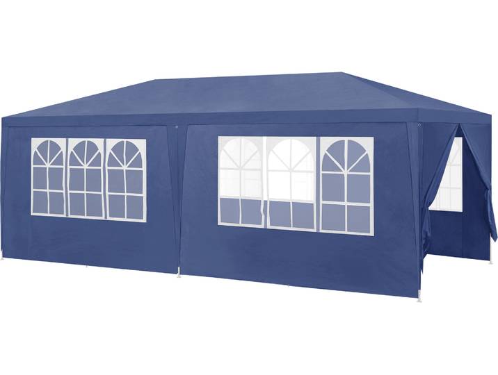 [casa.pro] Pavillon 600x300x255cm Gartenzelt Partyzelt Gartenpavillon Bierzelt Festzelt Dunkelblau