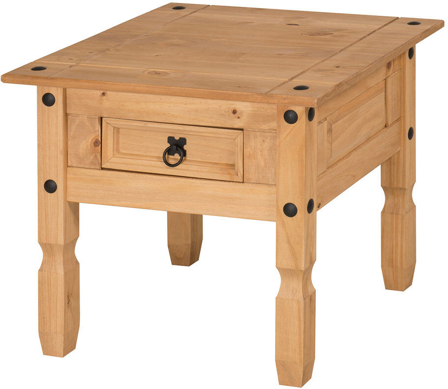 Brambly Cottage Palmea Solid Wood End Table Antique Wax 53cm H X 58cm W X 58cm D