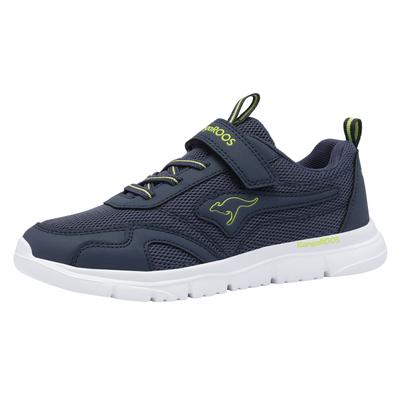 Sneaker KANGAROOS "K-ETK ROOZ EV", Mädchen, Gr. 35, atmungsaktiv, blau (dk navy, sulphur spring), Mesh, Synthetik, Schuhe Sneaker